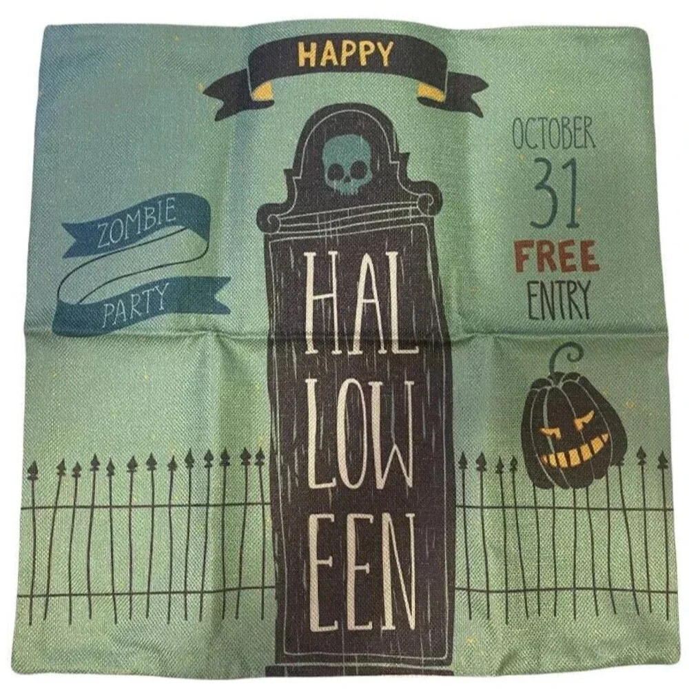 Set of 4 Halloween Throw Pillow Case 18